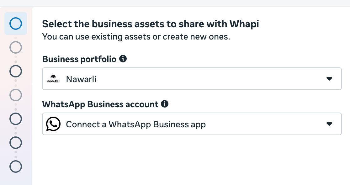 Select Business Assets and Chat Access